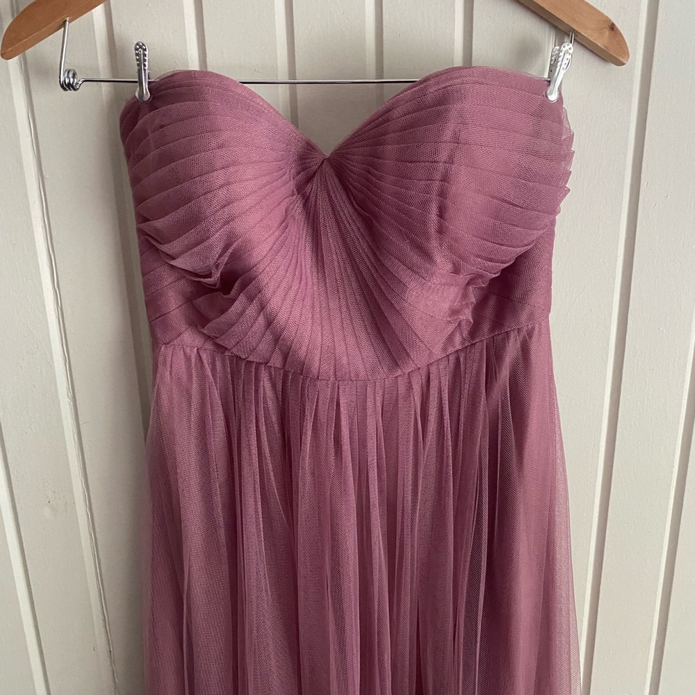 Jenny Yoo collection strapless evening gown bridesmaids dress - Picture 3 of 7